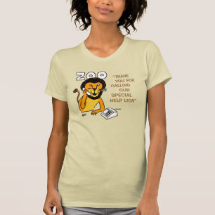 Camiseta divertida de dibujos animados de León de 