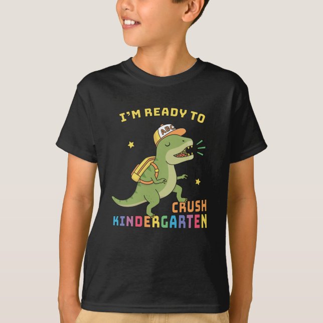 Camiseta divertida de dinosaurio de jardín de infa (Anverso)