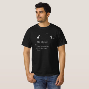 Camiseta divertida de dinosaurio sin Internet