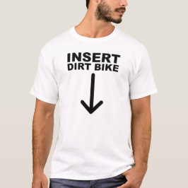 Camiseta divertida de Ditbike blanca para insertar