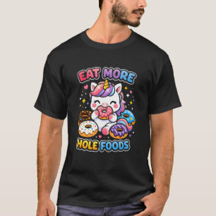 Camiseta divertida de donut de unicornio kawaii de