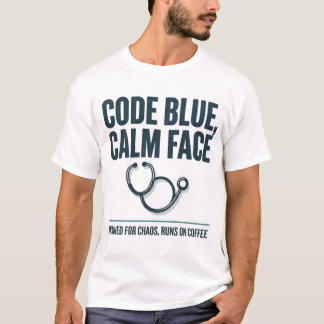 Camiseta divertida de enfermera cara tranquila Cód