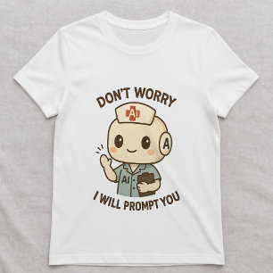 Camiseta Divertida de Enfermera de IA; No te preoc