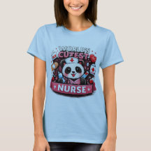 Camiseta Divertida de Enfermera Panda la Más Linda