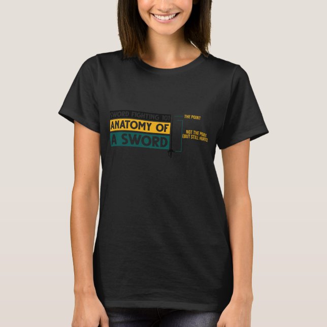 Camiseta divertida de esgrima de anatomía de lucha (Anverso)