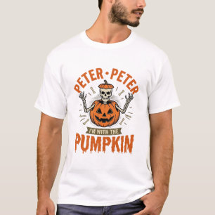 Camiseta divertida de esqueleto de Halloween de Pe