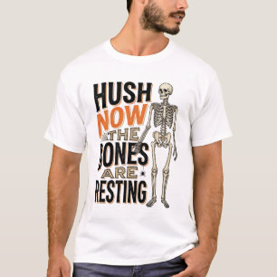 Camiseta Divertida de Esqueleto, Grabado de Hallow