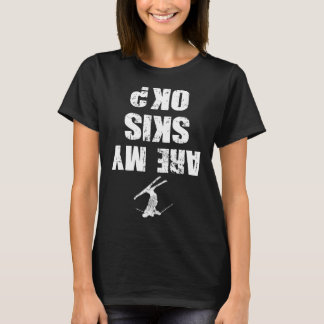 Camiseta divertida de esquí, ropa de esquí deterio