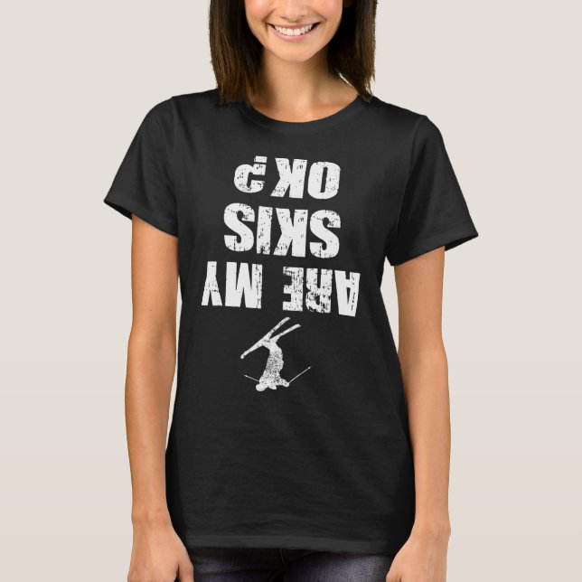 Camiseta divertida de esquí, ropa de esquí deterio (Anverso)
