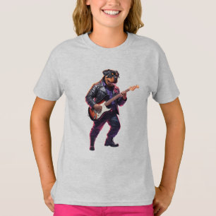 Camiseta divertida de estrella de rock Rottweiler