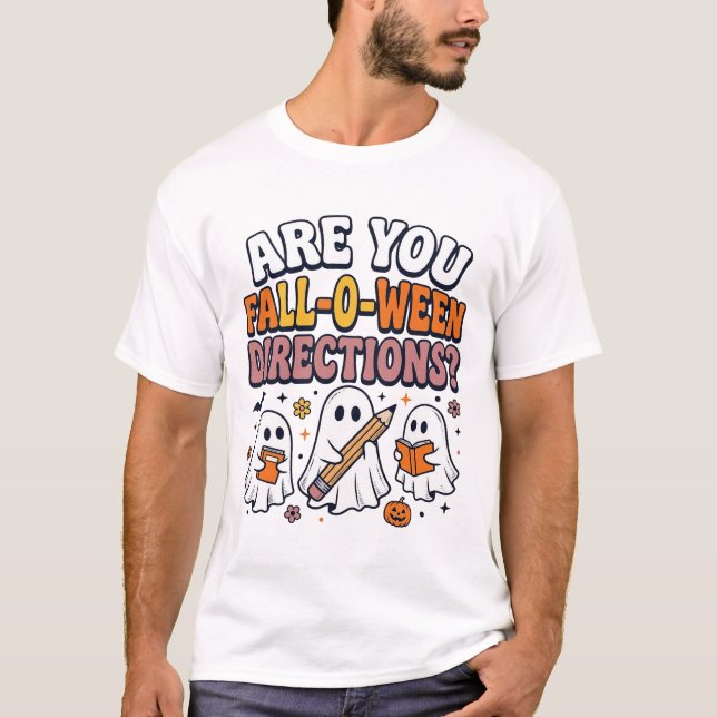 Camiseta Divertida de Fantasma para Profesores de  (Anverso)
