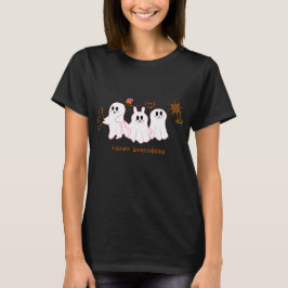 Camiseta divertida de fantasmas posando para una f