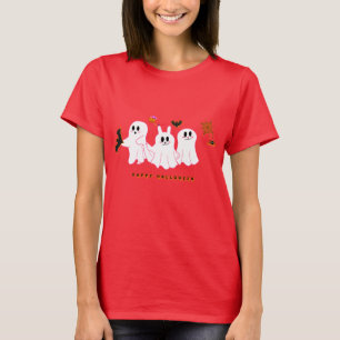 Camiseta divertida de fantasmas posando para una f