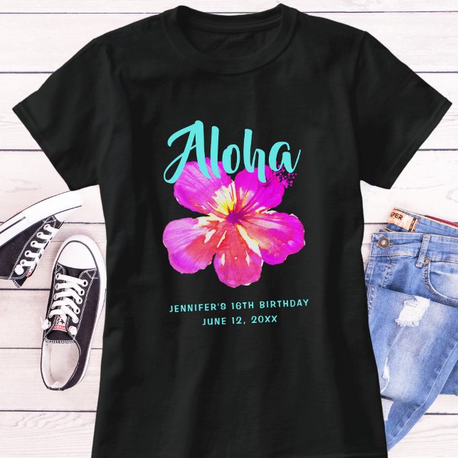 Camiseta divertida de fiesta de cumpleaños Luau Tr (Subido por el creador)