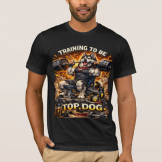 Camiseta divertida de fitness con diseño de Husky