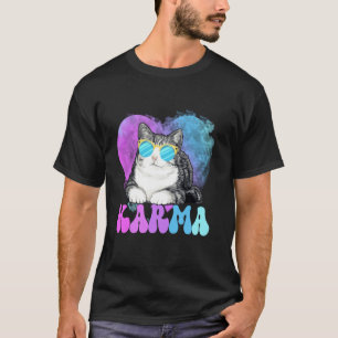 Camiseta divertida de forma de corazón de gato par