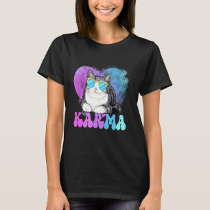 Camiseta divertida de forma de corazón de gato par