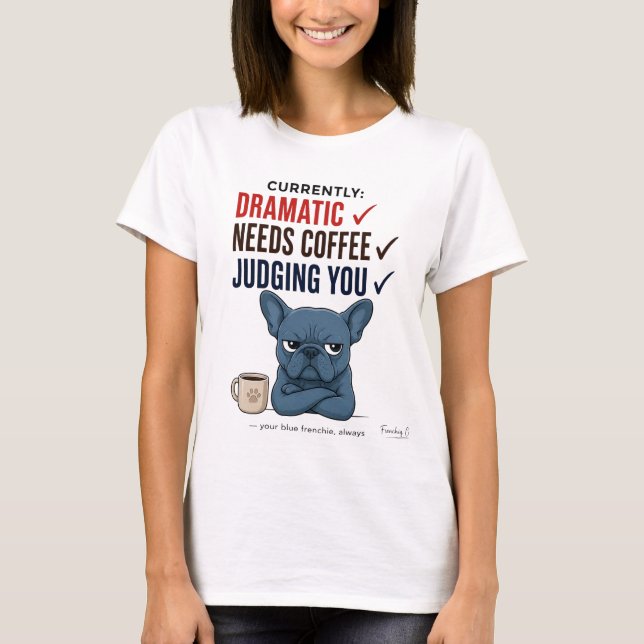  Camiseta Divertida de Frenchie: Regalo para Mamá  (Anverso)