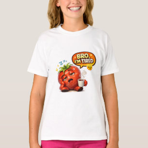 Camiseta divertida de fresa "Hermano, estoy cansad
