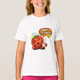 Camiseta divertida de fresa "Hermano, estoy cansad