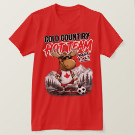 Camiseta divertida de fútbol de Canadá con alce