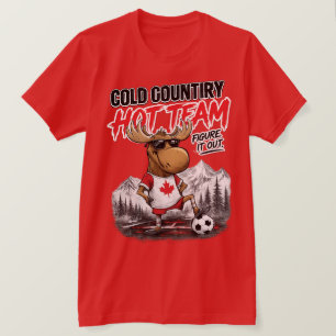 Camiseta divertida de fútbol de Canadá con alce