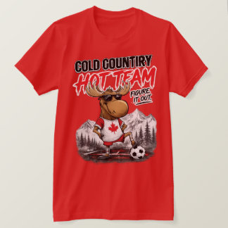Camiseta divertida de fútbol de Canadá con alce