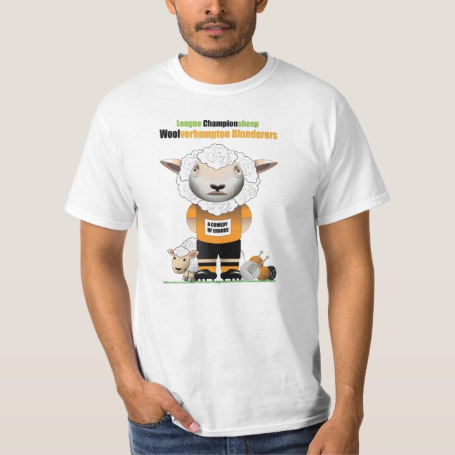 Camiseta divertida de fútbol de Woolverhampton Blu (Anverso)