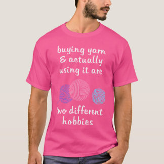 Camiseta divertida de ganchillo y tejer para mujer