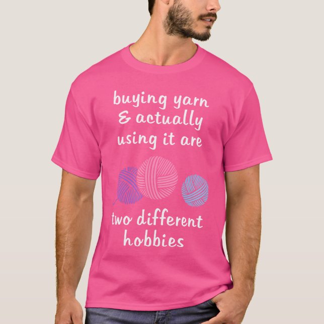Camiseta divertida de ganchillo y tejer para mujer (Anverso)
