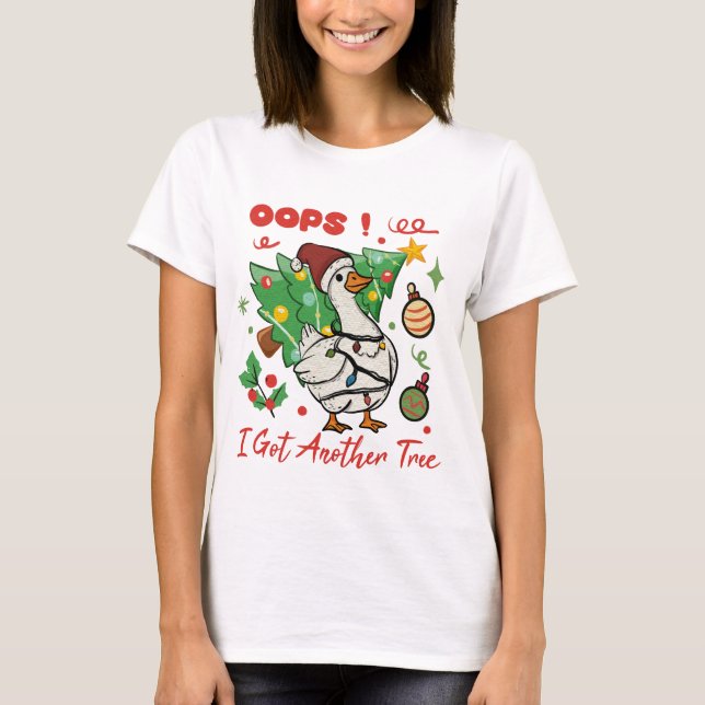Camiseta divertida de ganso de Navidad – Ups (Anverso)