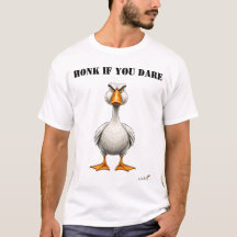 Camiseta divertida de ganso enojado: 'Clarea si te