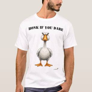 Camiseta divertida de ganso enojado: 'Clarea si te