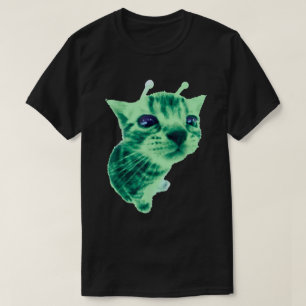 Camiseta Divertida de Gato Alien Meme Gato Espacia