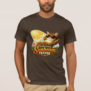 Camiseta divertida de gato atigrado probador de ra