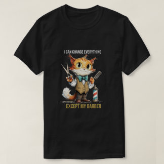 Camiseta divertida de gato barbero