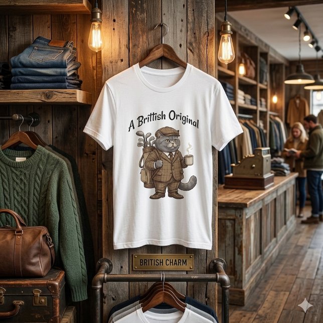 Camiseta divertida de gato British Shorthair (Subido por el creador)