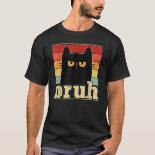 Camiseta Divertida de Gato Bruh para Adolescentes