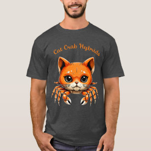 Camiseta divertida de gato cangrejo criatura linda