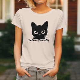 Camiseta divertida de gato con personalidad 