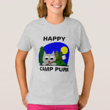 Camiseta divertida de gato de dibujos animados de 