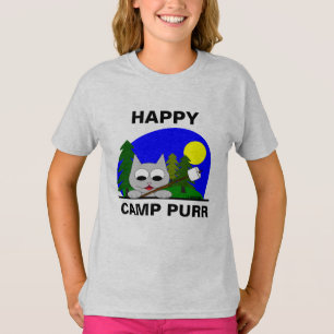 Camiseta divertida de gato de dibujos animados de 