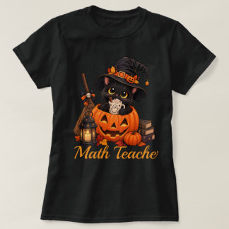Camiseta divertida de gato de Halloween con trabaj