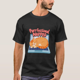 Camiseta Divertida de Gato – Dormilón Profesional