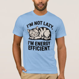 Camiseta divertida de gato eficiente en energía