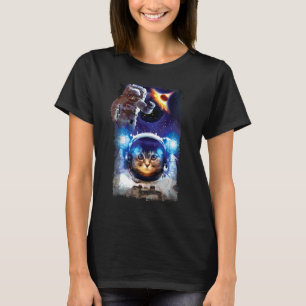 Camiseta divertida de gato espacial, astronauta, g