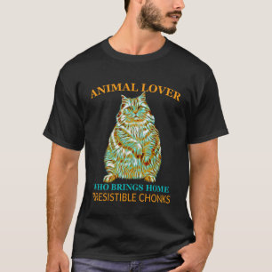 Camiseta divertida de gato gordo para hombres, muj