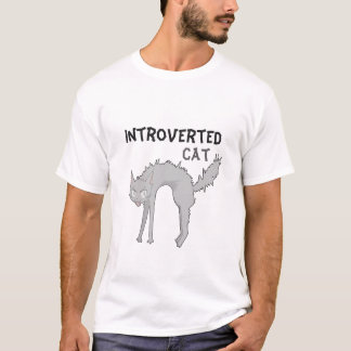 Camiseta divertida de gato introvertido