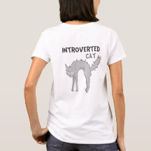 Camiseta divertida de gato introvertido | regalo p