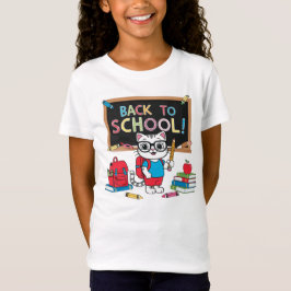 Camiseta divertida de gato lindo para volver a la 
